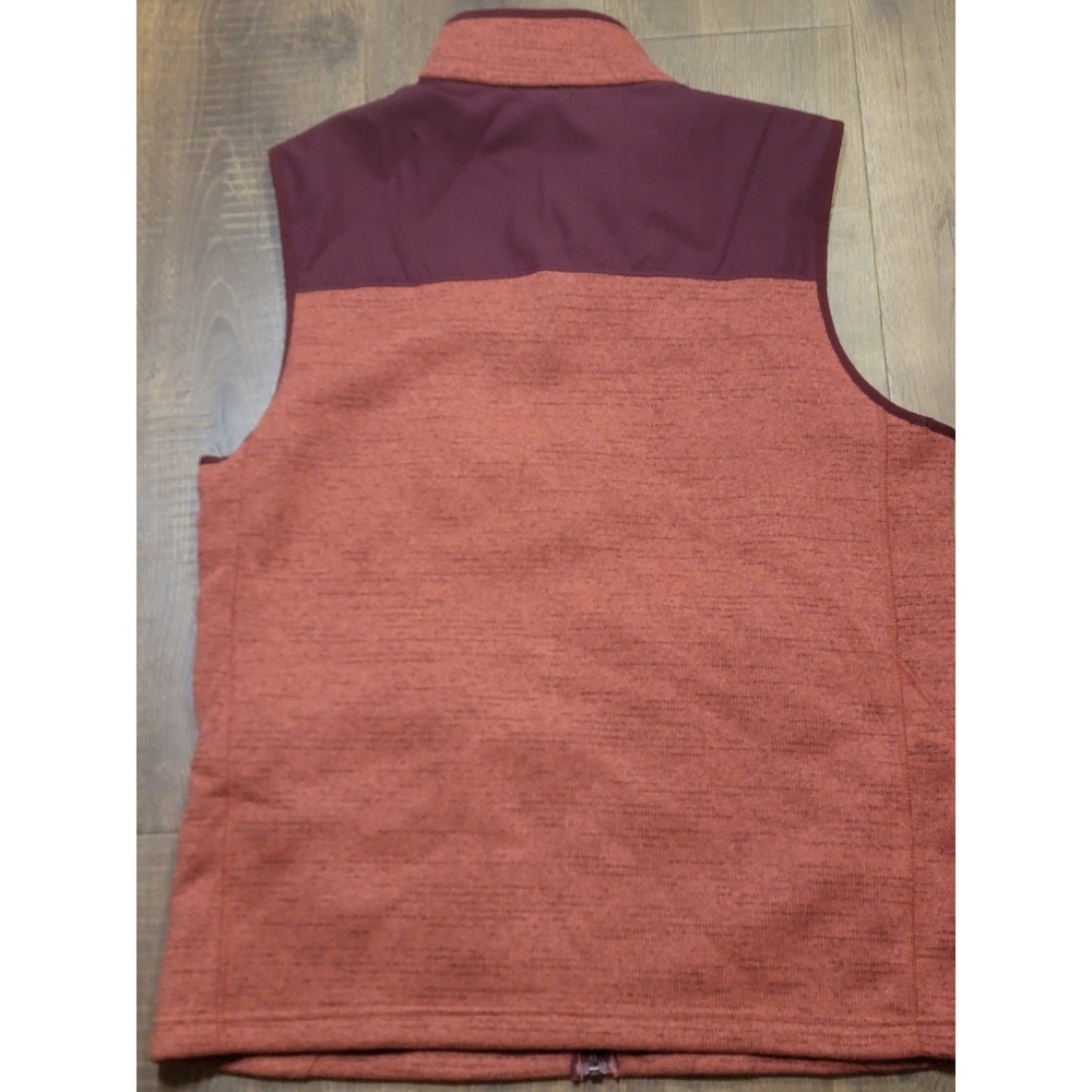 Under Armour‎ Mens Vest Large LG Full Zip Sleeveless Jacket Maroon Fleece Top - Picture 7 of 7
